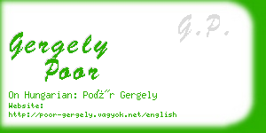 gergely poor business card